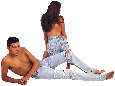 Дырки на джинсах смотрятся очень эротично